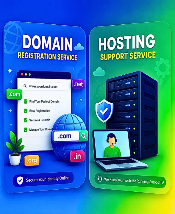 Domain Registration And Hosting Support Services